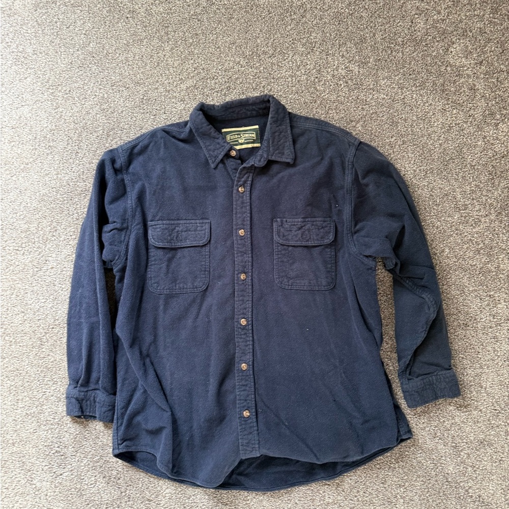 Field & Stream Vintage Men's Navy Button-Front Shirt